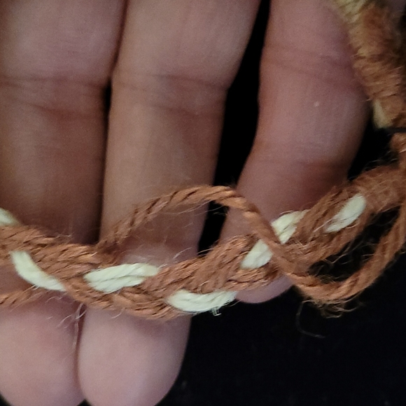 brown,tan and white tug and pull bracelet - Picture 2 of 3